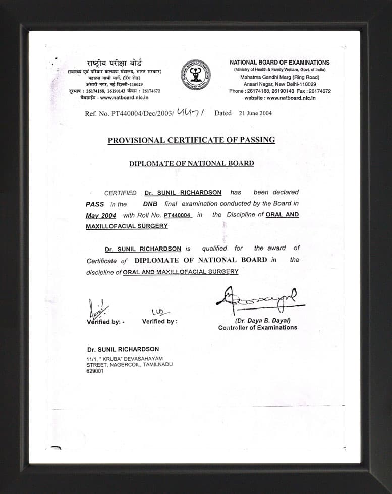 Certificate India
